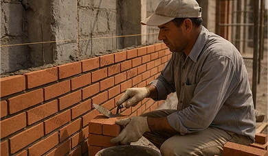 تصویر مرد نماکار ساختمان