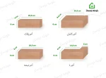 آجر قزاقی حیدری خاکی پر رنگ-کد C5 - تصویر ۲